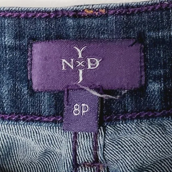 NYDJ Blue Classic Straight Leg Mid  Rise Jeans - Picture 7 of 12